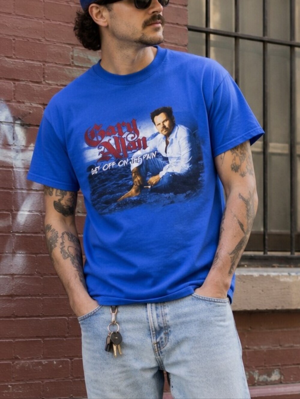 Gildan Gary Allan Get Off On The Pain Concert T-Shirt Size M